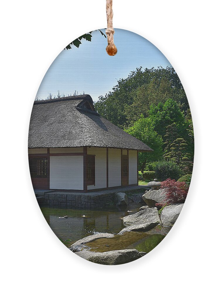 Japanese Tea House Ornament featuring the photograph Japanese Tea House by Yvonne Johnstone