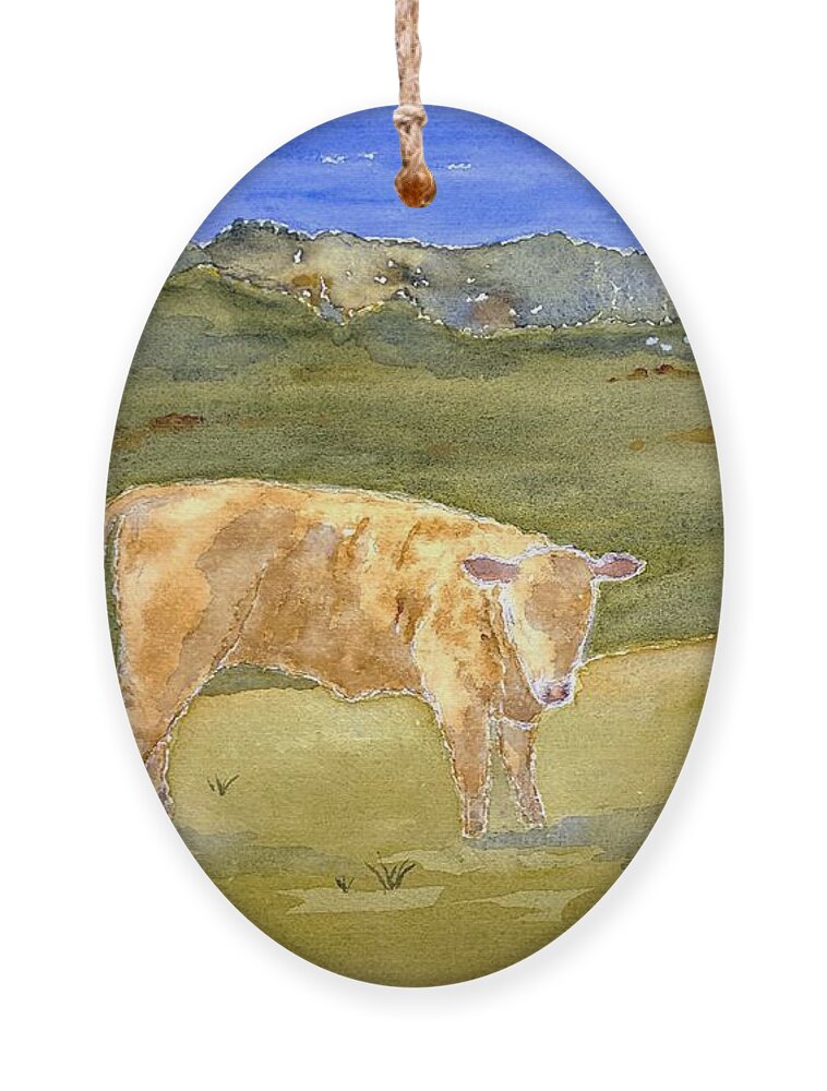 Watercolor Ornament featuring the painting Jersey Lore by John Klobucher