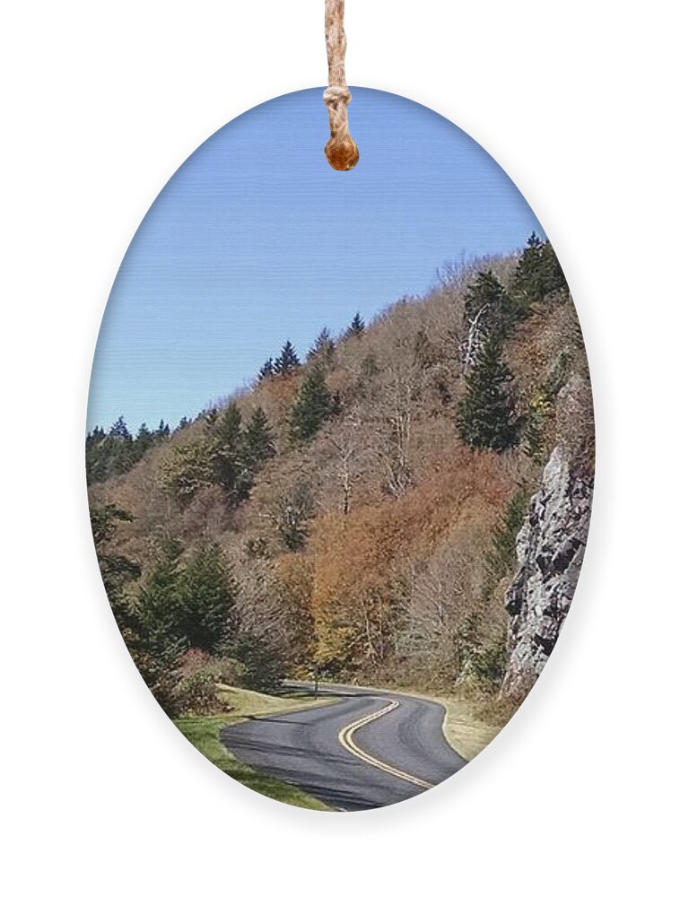 Blue Ridge Parkway Ornament featuring the photograph Just Around the Bend by Allen Nice-Webb