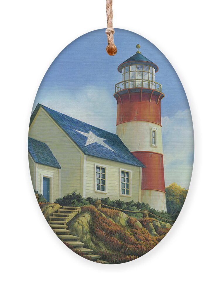 Michael Humphries Ornament featuring the painting Liberty's Light by Michael Humphries
