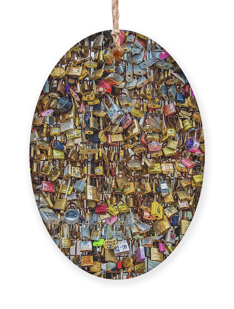 Locks Ornament featuring the photograph Locks of Love for Paris by Darren White