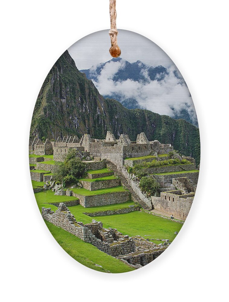 Civilization Ornament featuring the photograph Machu Picchu In Peru Unesco World by Byelikova Oksana