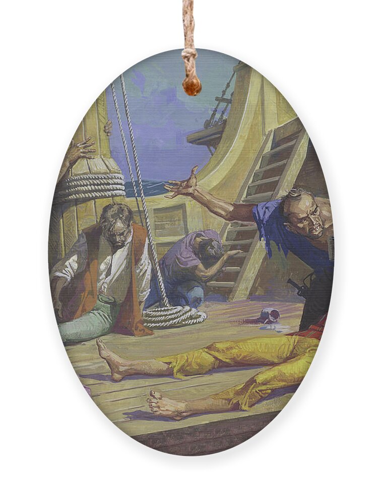 Magellans Sailors On The Journey Across The Pacific Ornament by Severino  Baraldi - Pixels