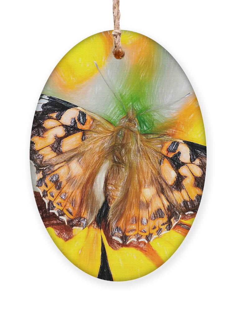 Cosmopolitan Ornament featuring the photograph Magnificent Painted Lady Butterfly by Don Northup