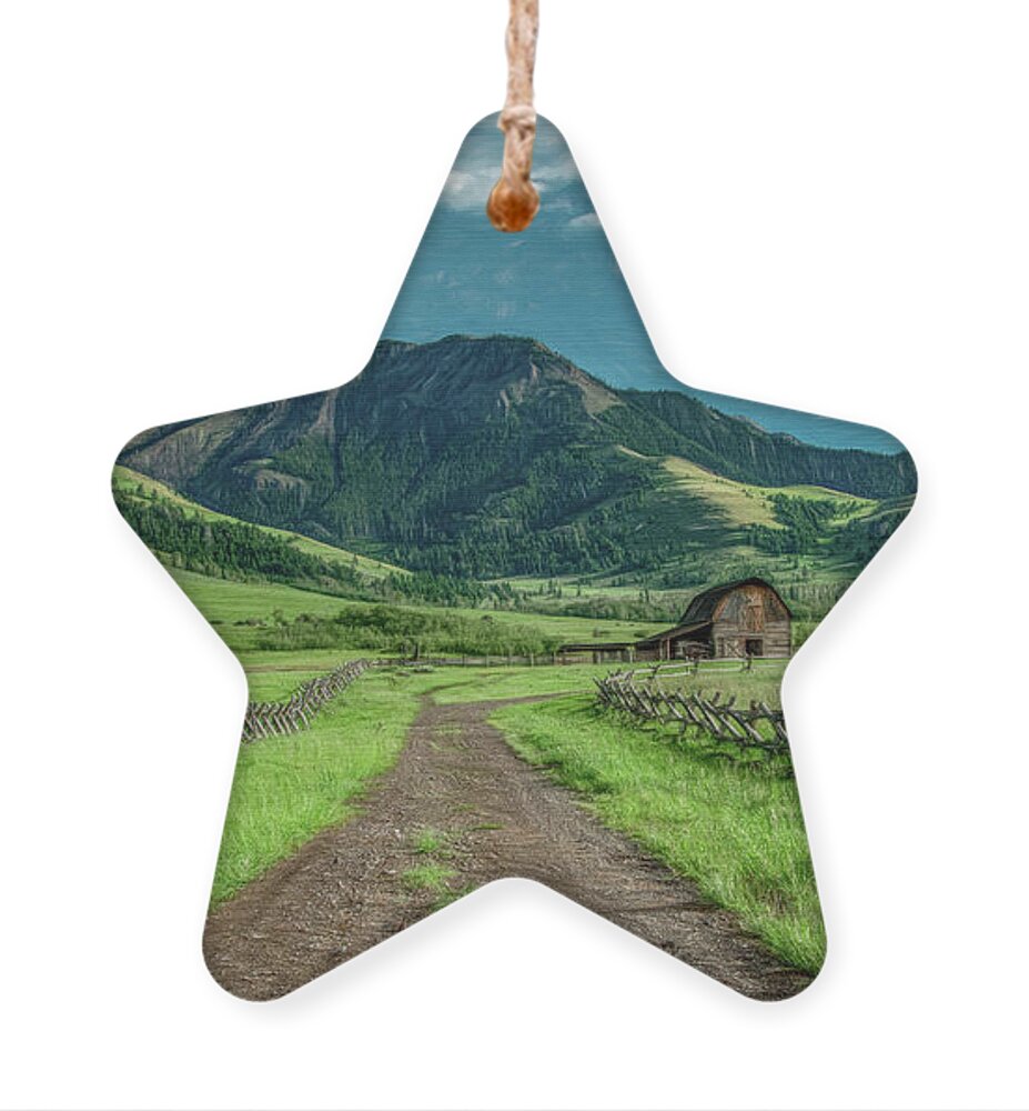 Montana Ornament featuring the photograph Montana Evening, Tom Miner Basin by Marcy Wielfaert