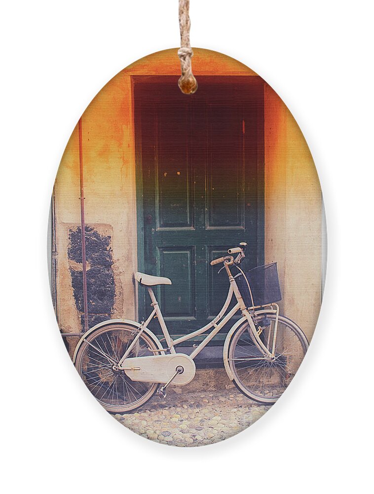 Bikes Ornament featuring the photograph Monterosso 3 by Becqi Sherman