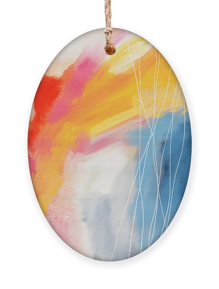 Abstract Ornament featuring the mixed media Morning 2- Art by Linda Woods by Linda Woods