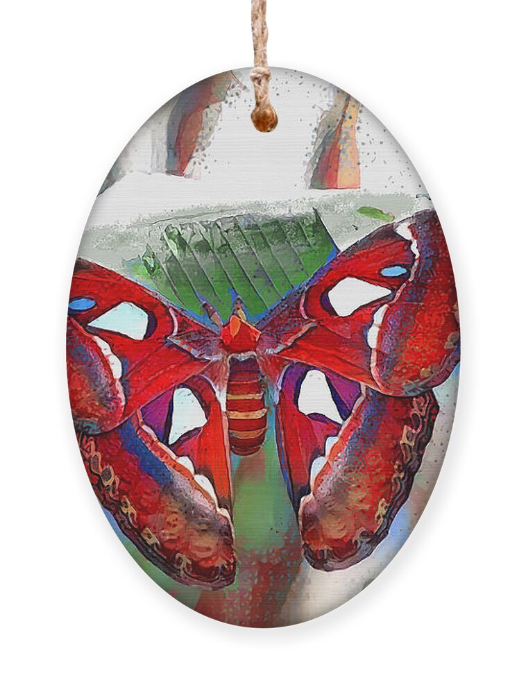 Butterfly Ornament featuring the digital art Ms. Butterfly by Pennie McCracken
