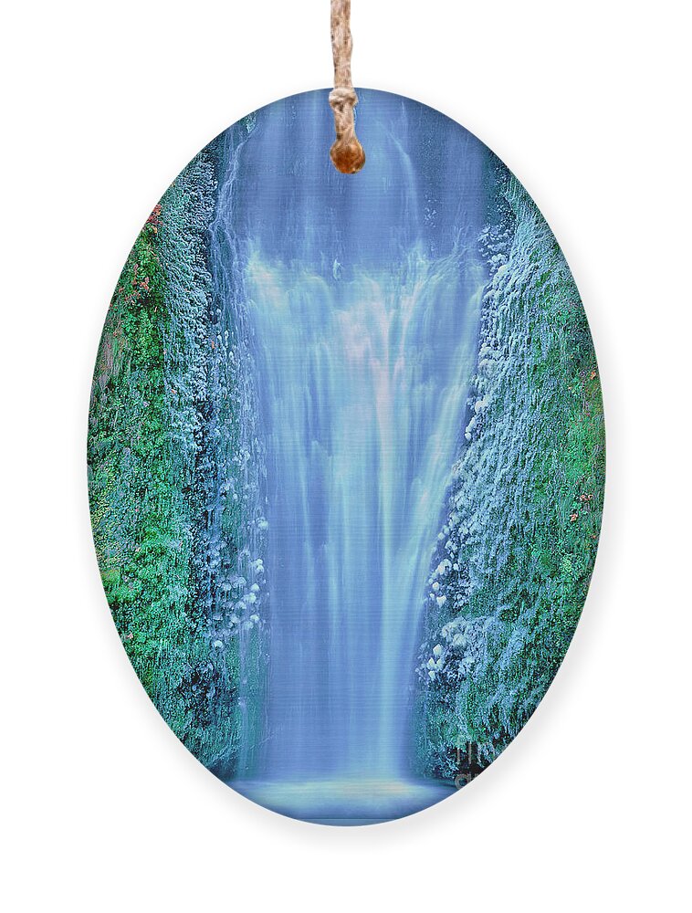 North America Ornament featuring the photograph Multnomah Falls Columbia River Gorge Oregon by Dave Welling