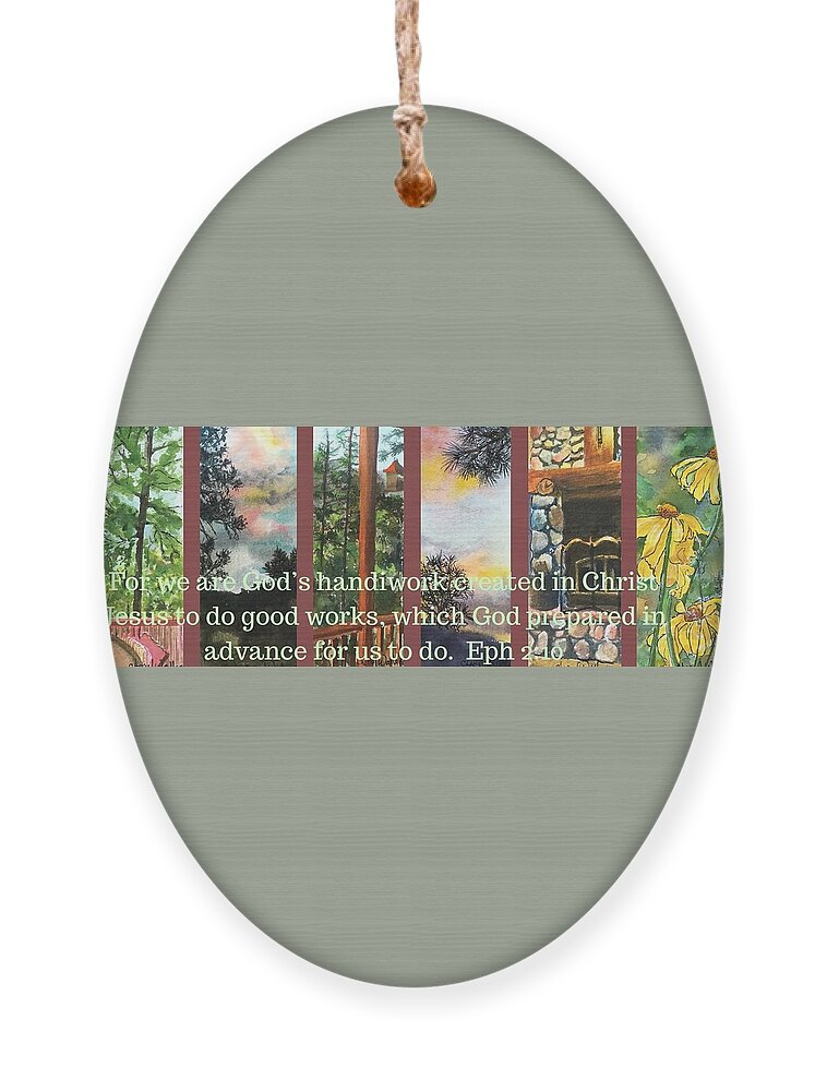 Strawberry Ornament featuring the painting My Cup Runneth Over by Cheryl Wallace