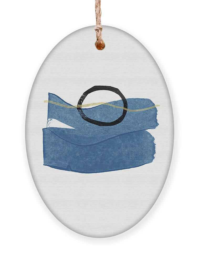 Abstract Ornament featuring the mixed media Ocean Zen 1- Art by Linda Woods by Linda Woods
