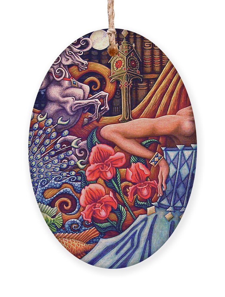 Tropical Fish Ornament featuring the painting Once Upon A Dream... by Amy E Fraser