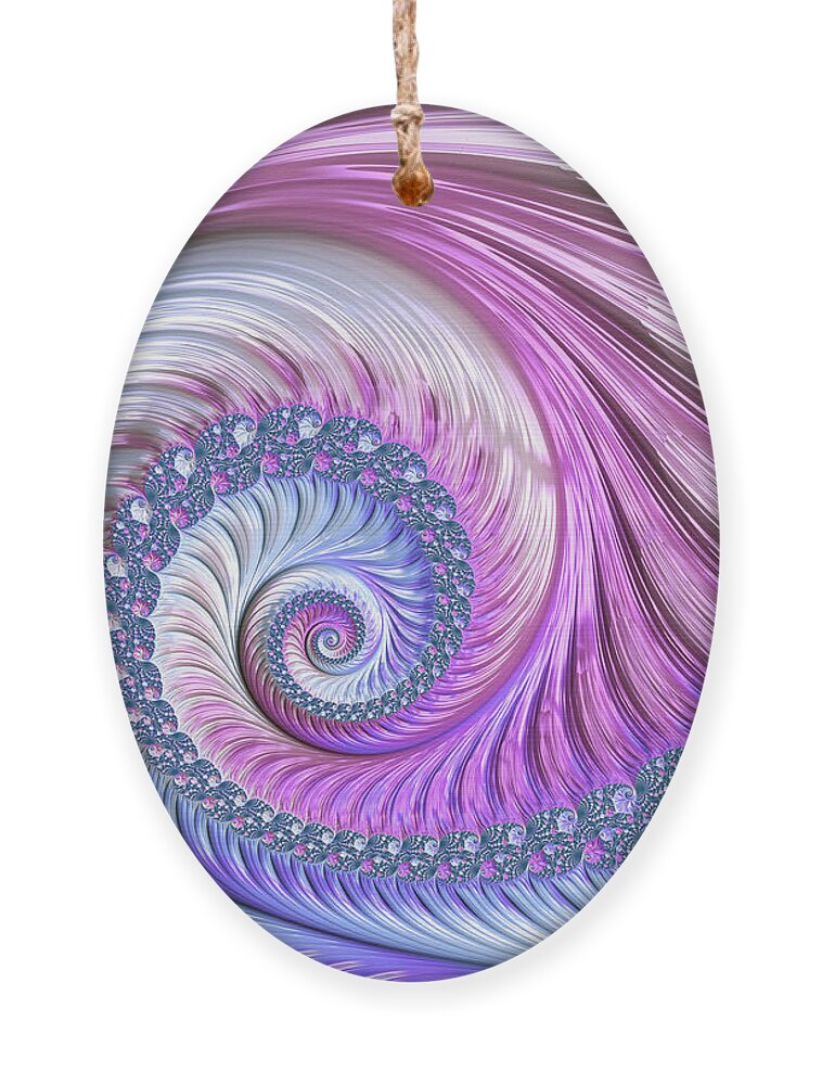 Opal Nautilus Ornament featuring the digital art Opal Nautilus by Susan Maxwell Schmidt