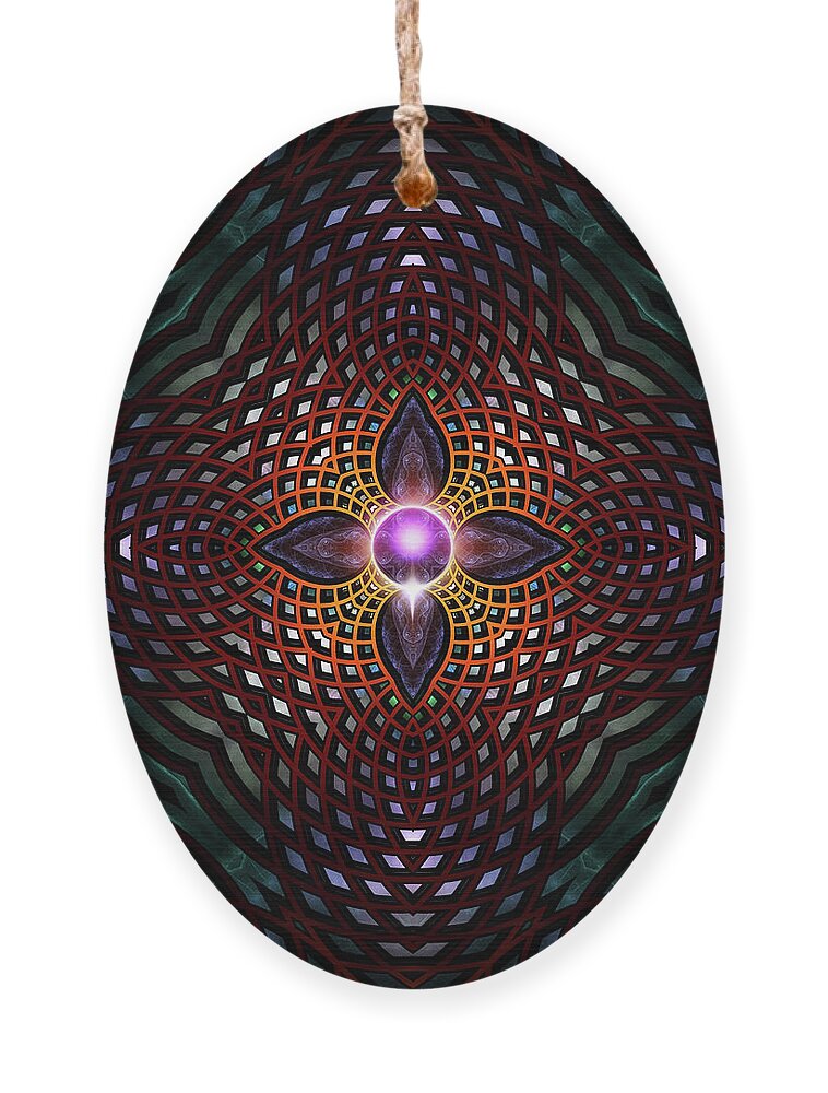 Orb Ornament featuring the digital art Orb Star Mesh by Rolando Burbon