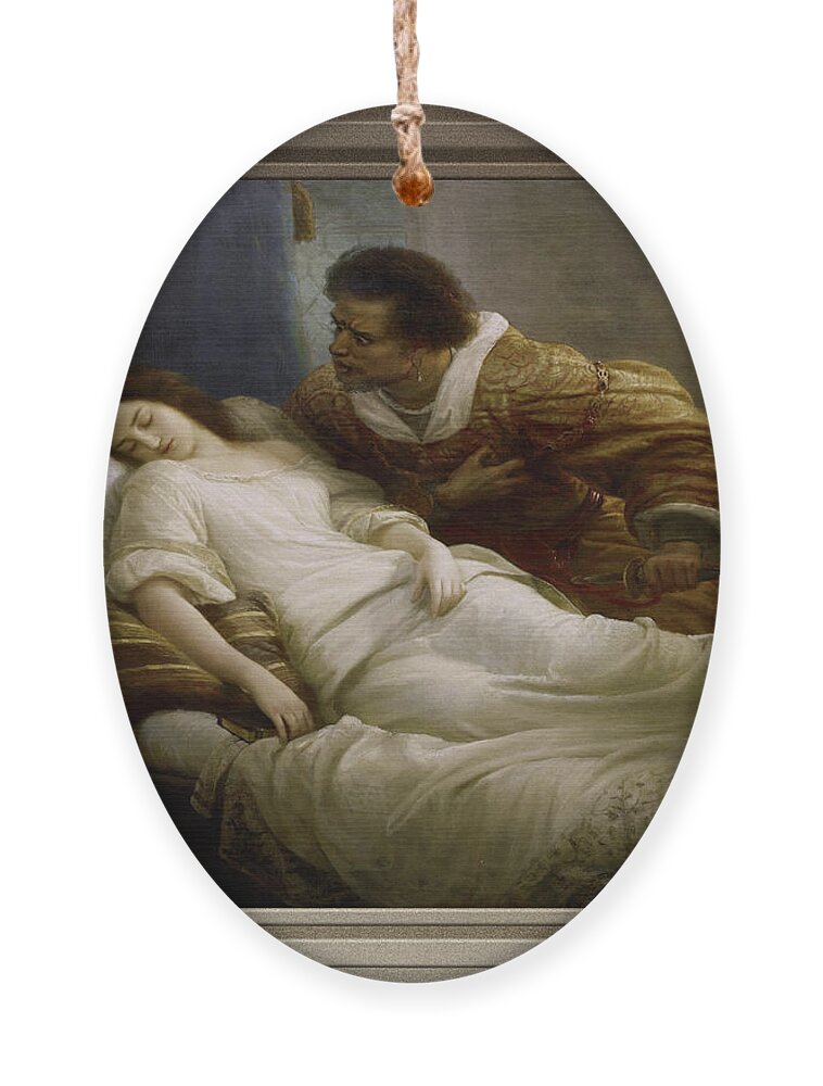 Othello Ornament featuring the painting Othello by Christian Kohler by Rolando Burbon