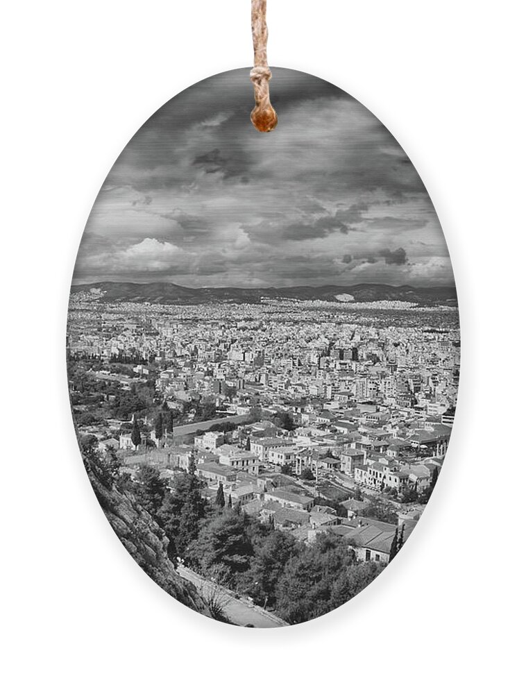 Panorama Ornament featuring the photograph Panorama of Athens, Greece by Stefano Senise