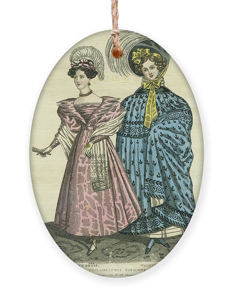 Evening Dress Ornament featuring the mixed media Philadelphia Fashions by E W C