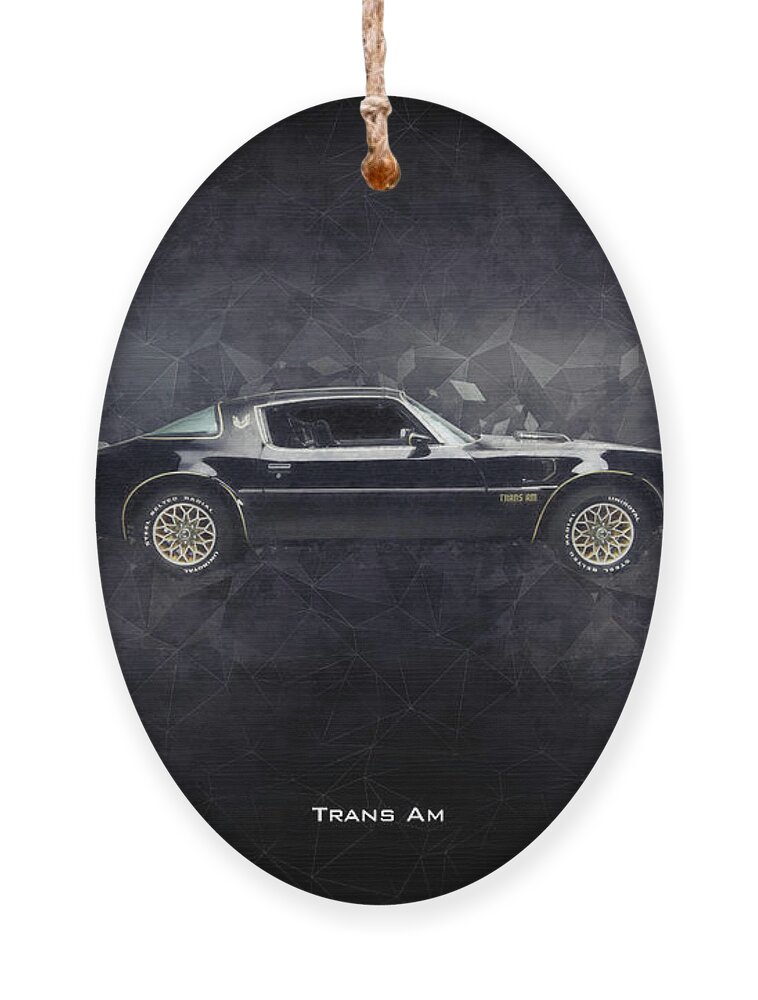 Pontiac Trans Am Ornament featuring the digital art Pontiac Trans Am by Airpower Art
