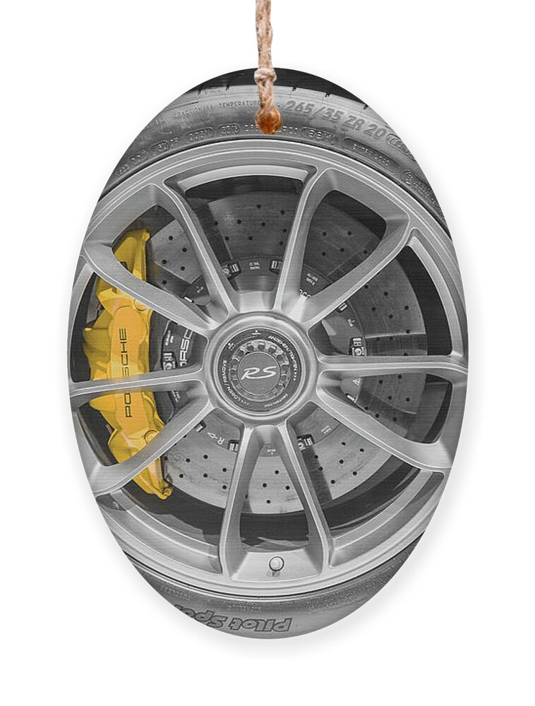 Porsche Wheel Ornament featuring the photograph Porsche 911 Gt3rs Wheel by Stefano Senise