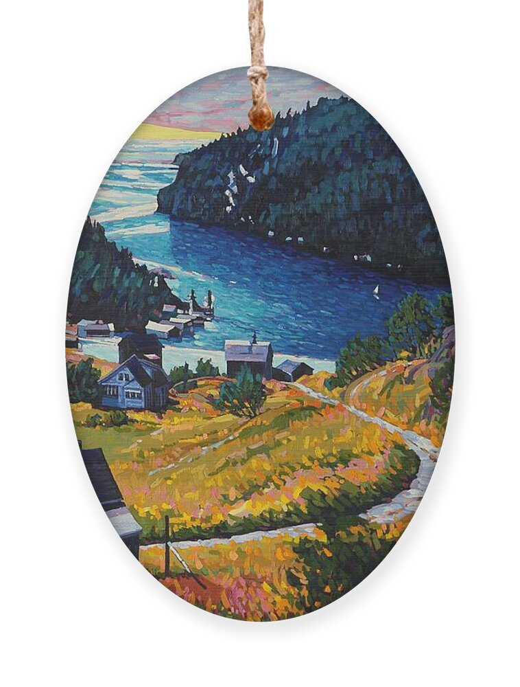 2240 Ornament featuring the painting Port Coldwell by Phil Chadwick