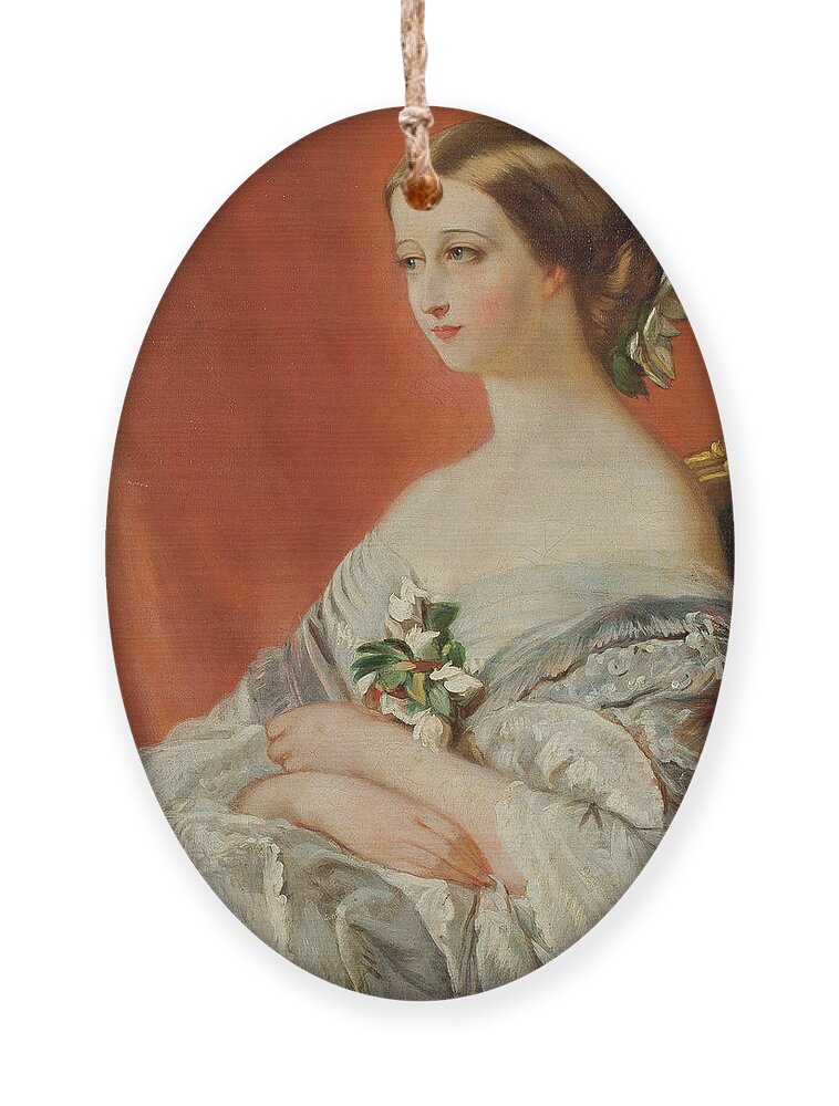Portrait of Empress Eugenie by Ornament by Franz Xaver Winterhalter - Fine  Art America