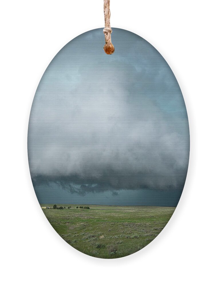 Storm Ornament featuring the photograph Rolling Storm by Wesley Aston