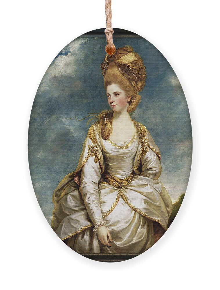 Sarah Campbell Ornament featuring the painting Sarah Campbell by Joshua Reynolds by Rolando Burbon