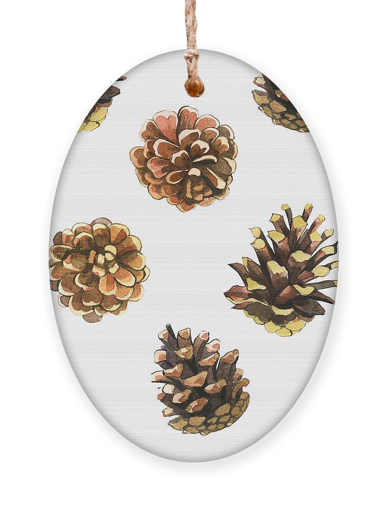 Woodland Ornament featuring the digital art Seamless Floral Pattern On A White by Monash