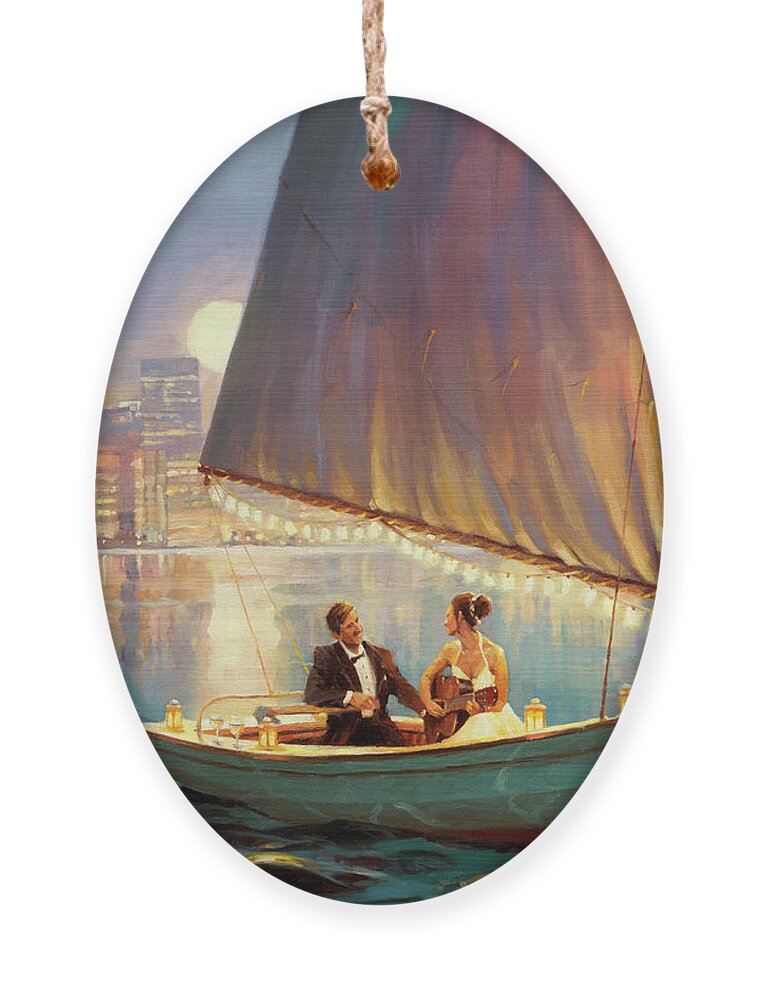 Romance Ornament featuring the painting Serenade by Steve Henderson