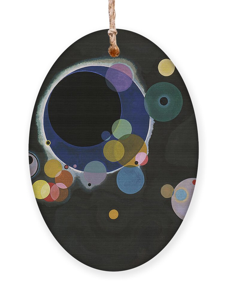 Kandinsky Several Circles Ornament featuring the painting Several Circles - Einige Kreise by Wassily Kandinsky