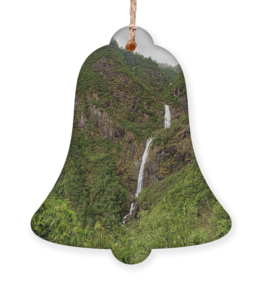 Waterfall Ornament featuring the photograph Shenlong Waterfall 10x8 Vertical by William Dickman