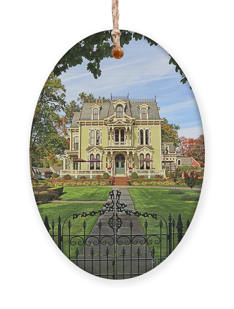 Wethersfield Ornament featuring the photograph Silas Robbins House Wethersfield Connecticut 3525 by Jack Schultz