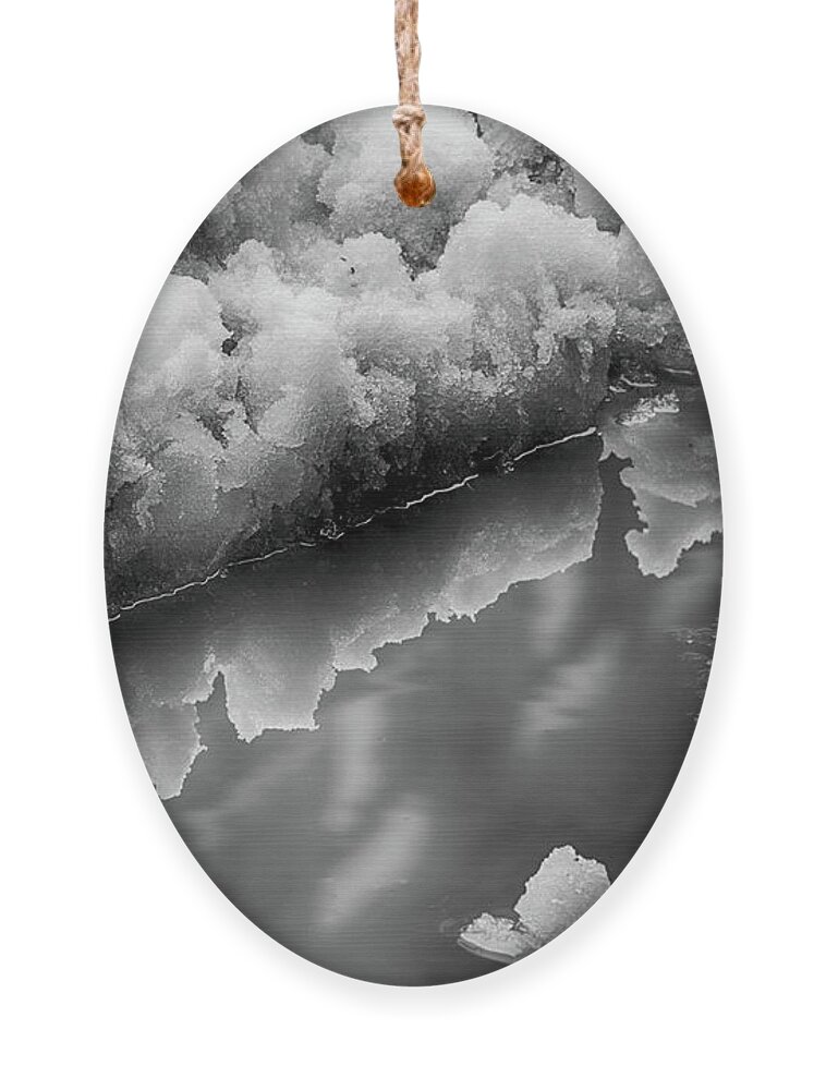 Water Ornament featuring the photograph Silver Sliver of Water by Cate Franklyn