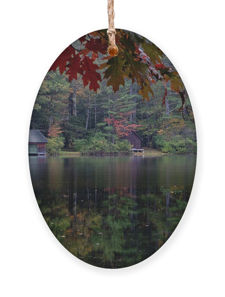 Tamworth Nh Ornament featuring the photograph Small Pond New Hampshire Autumn by Jeff Folger