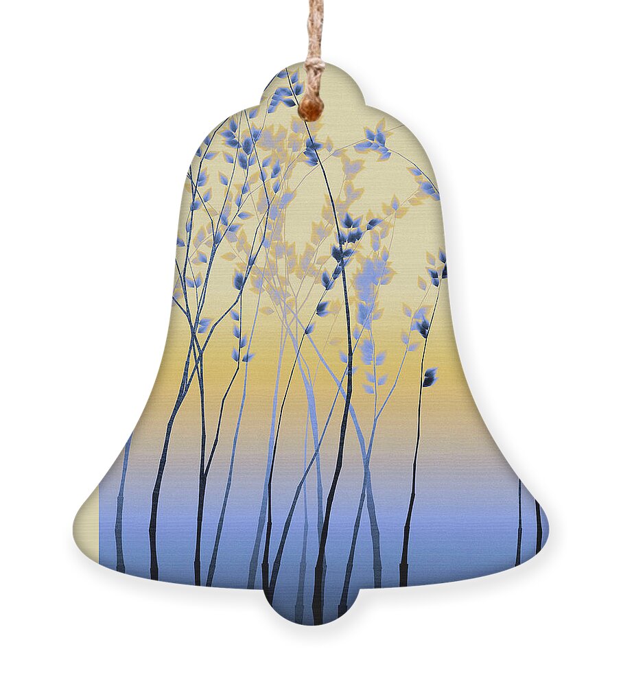 Sunny Tree Silhouette Ornament featuring the digital art Spring Aspen by Susan Maxwell Schmidt