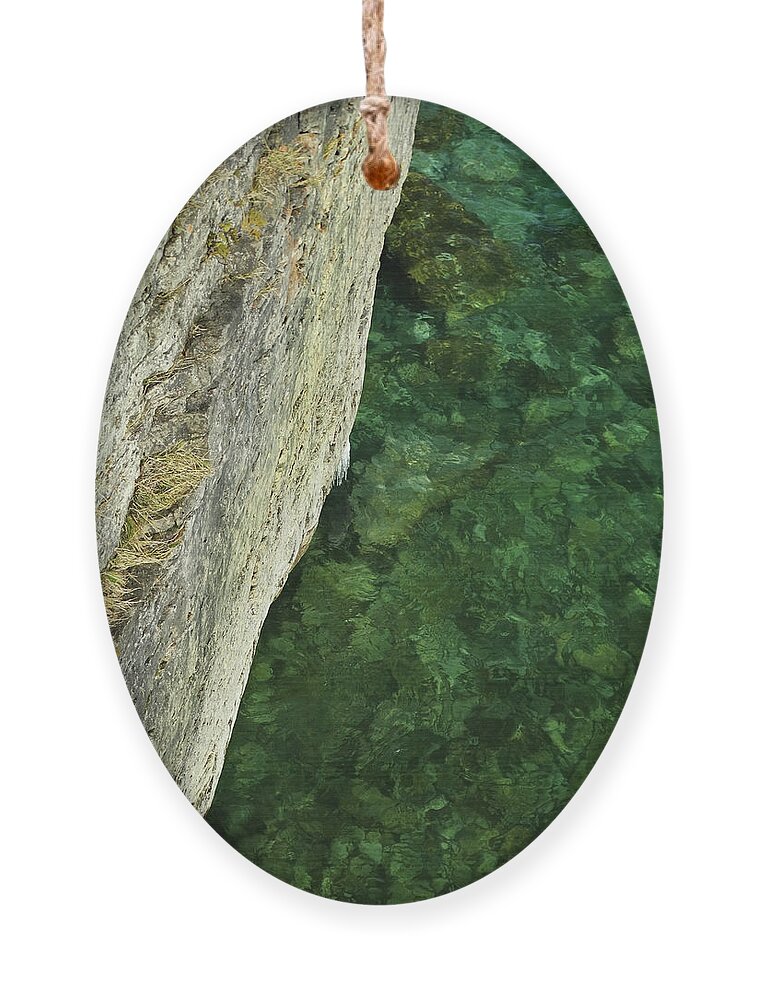 Natural Abstract Ornament featuring the photograph Stone and Water Abstract by David T Wilkinson