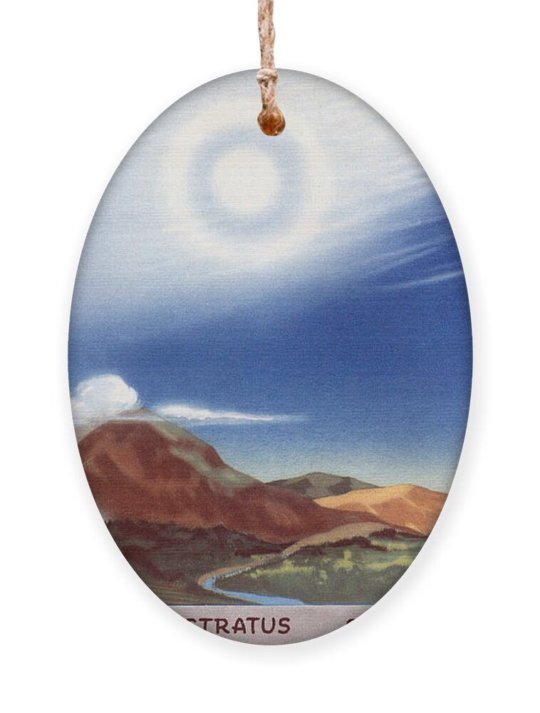 Clouds Ornament featuring the painting Stratus-Type Clouds by U.S. Dept of Commerce