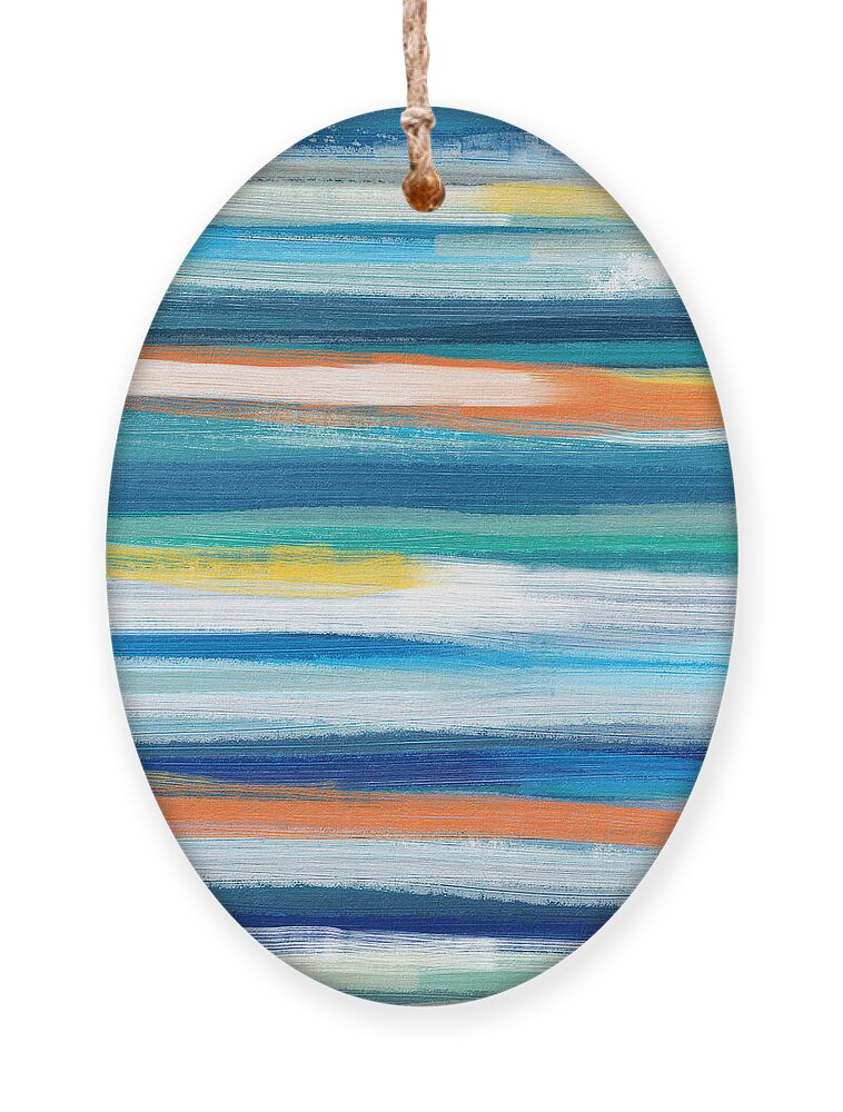 Beach Ornament featuring the painting Summer Surf 3- Art by Linda Woods by Linda Woods