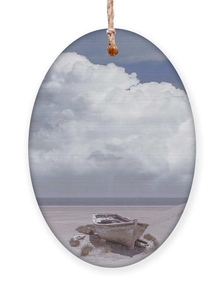 Boats Ornament featuring the photograph Sun Beached in the Dunes by Debra and Dave Vanderlaan
