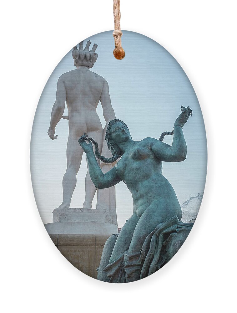Apollo Ornament featuring the photograph Sun Fountain by Nigel R Bell