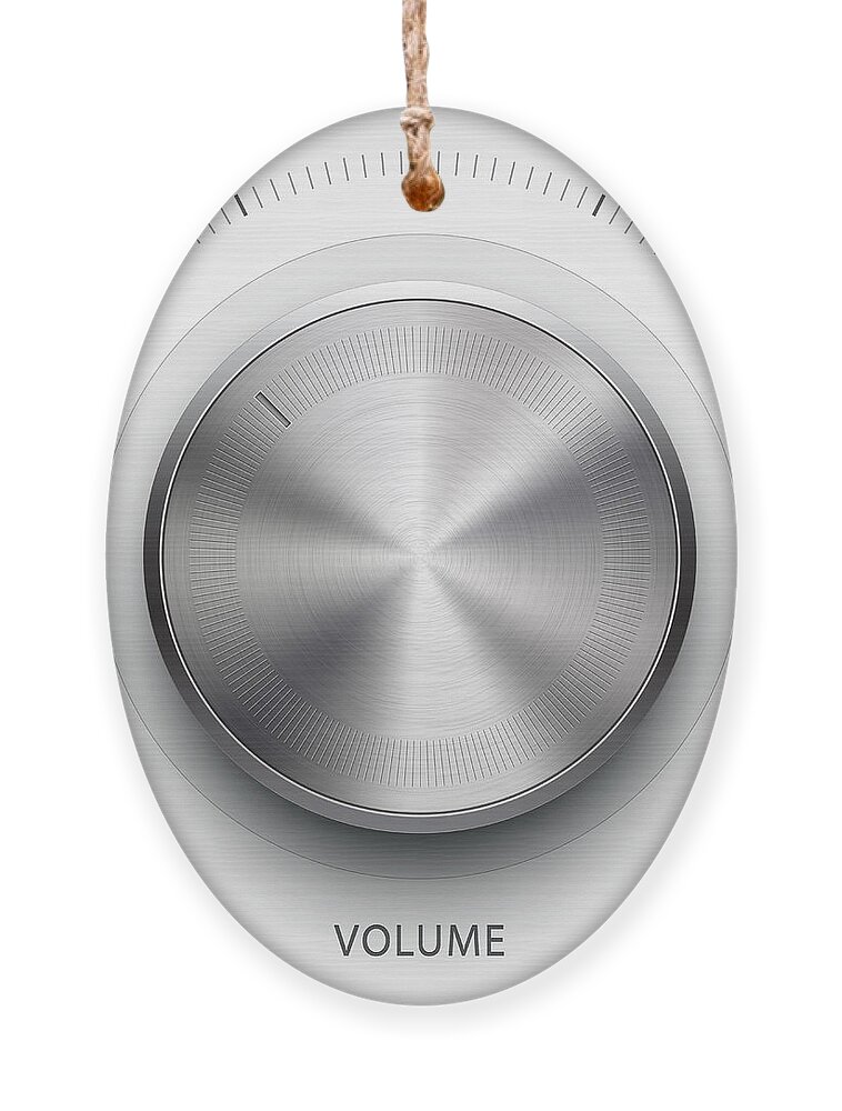 Rotate Ornament featuring the digital art Technology Music Button Volume by Molaruso