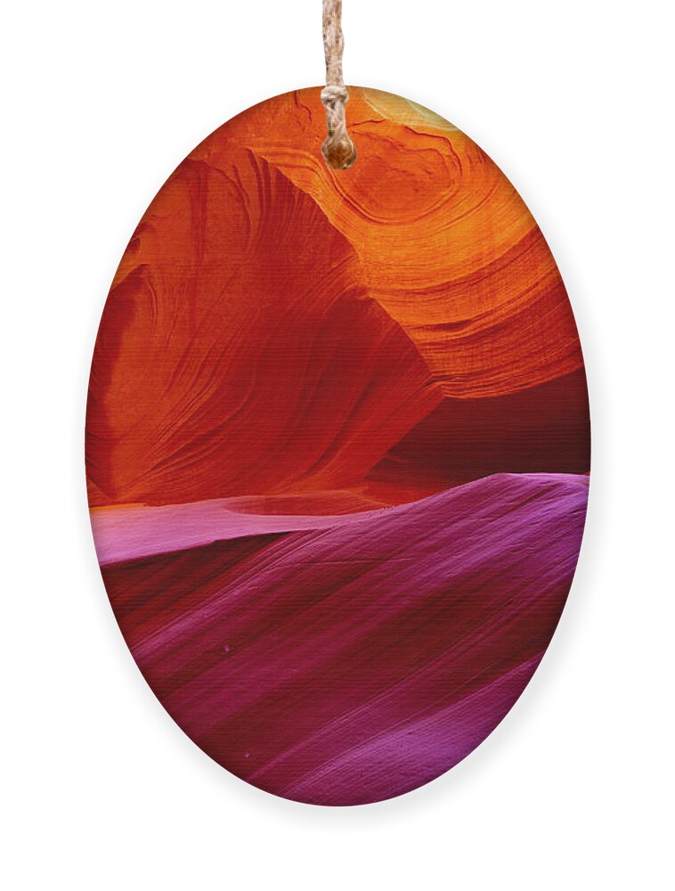Heat Ornament featuring the photograph The Antelope Canyon Page Arizona by Manamana
