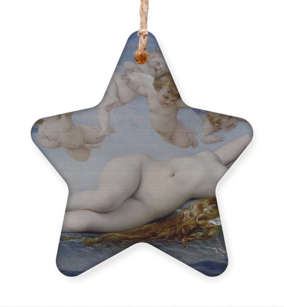 Alexandre Cabanel Ornament featuring the digital art The Birth Of Venus by Alexandre Cabanel