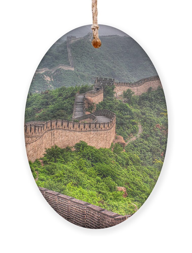 Curve Ornament featuring the photograph The Great Wall Of China by Yuri Yavnik