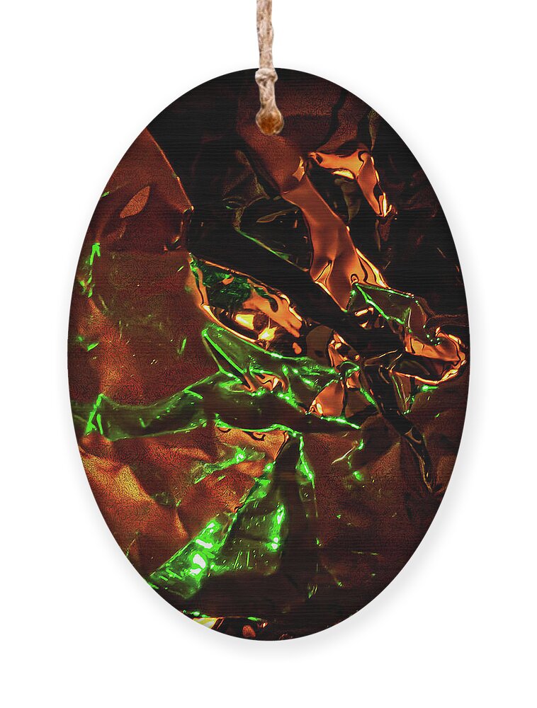 Abstract Ornament featuring the digital art The Green Sorcerer by Liquid Eye