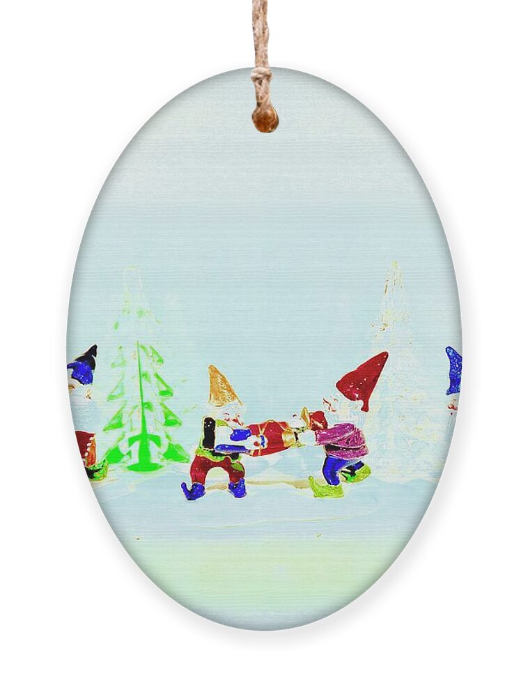 Still Life Ornament featuring the mixed media Santa Is Packing His Sleigh by Alida M Haslett