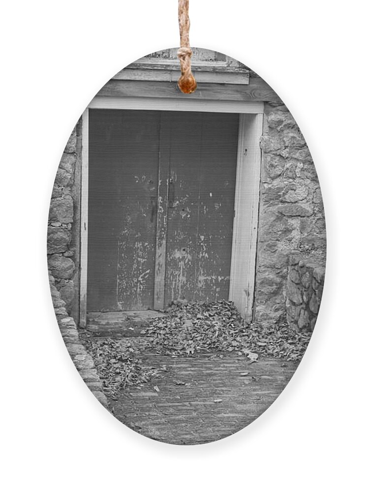 Waterloo Village Ornament featuring the photograph The Mill Door - Waterloo Village by Christopher Lotito