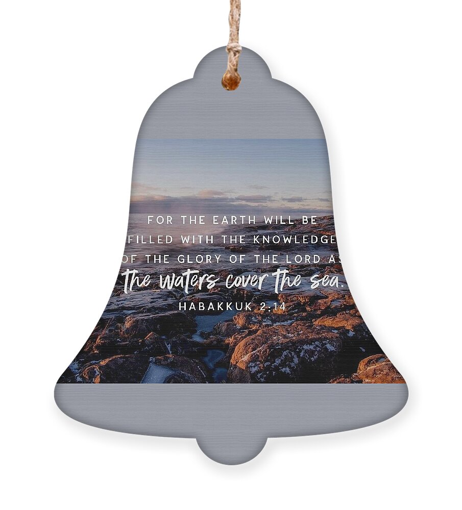  Ornament featuring the photograph The Waters Cover the Sea by Karen Kelm
