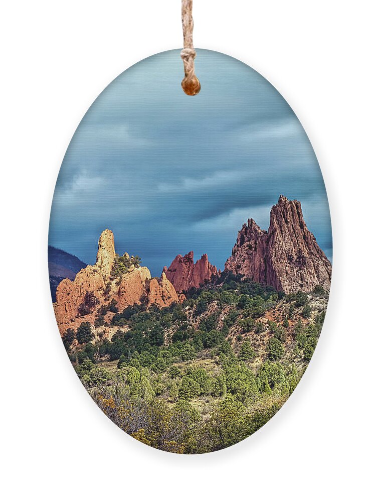 Garden Of The Gods Ornament featuring the photograph The Way Between by Alana Thrower