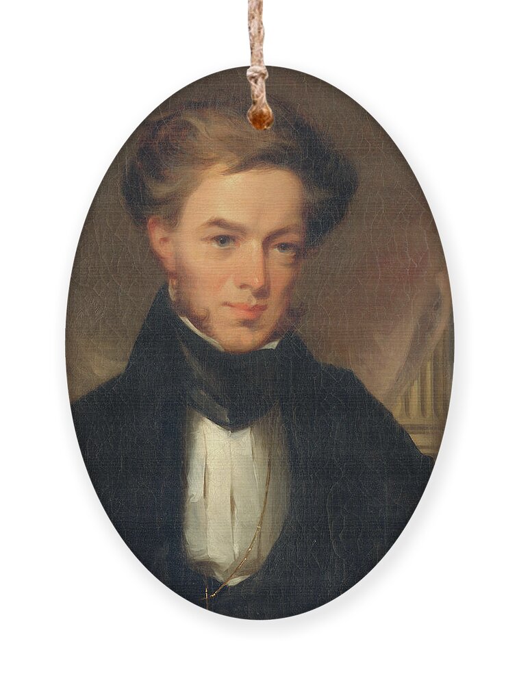 Philadelphia Ornament featuring the painting Portrait of Thomas Ustick Walter, 1835 by John Neagle